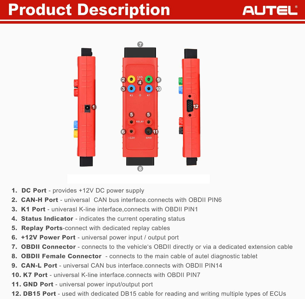 [Ship from US]Autel G-BOX2 Accessory Tool for Mercedes Benz Works MaxiIM IM508+XP400, IM608