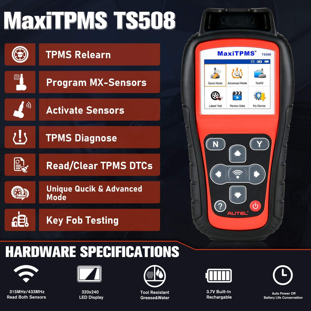 [Ship from US]Autel MaxiTPMS TS508 TPMS Relearn Sensor Programming Tool Upgraded of TS501
