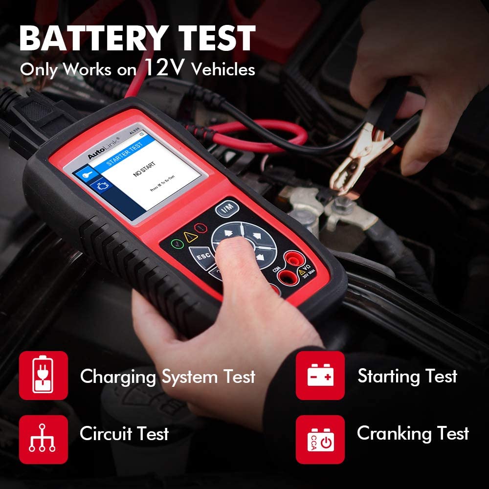 [Ship from US]Autel Autolink AL539B OBDII CAN Fault Code Reader And Electrical Battery Test Tool