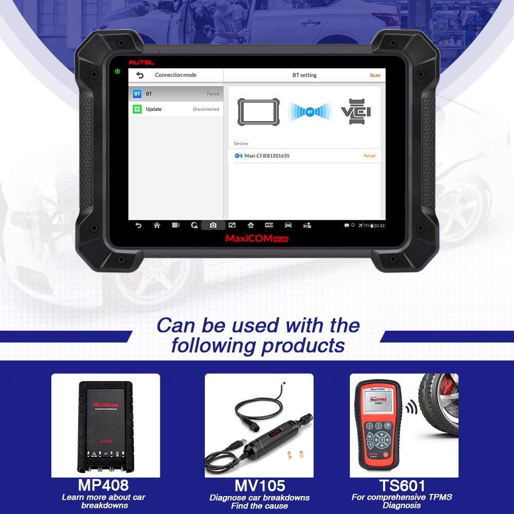 [Ship from US] Autel MaxiCOM MK908 Diagnostic Scanner (Upgraded MS908 MaxiSys) with ECU Coding Bi-Directional All System Diagnoses
