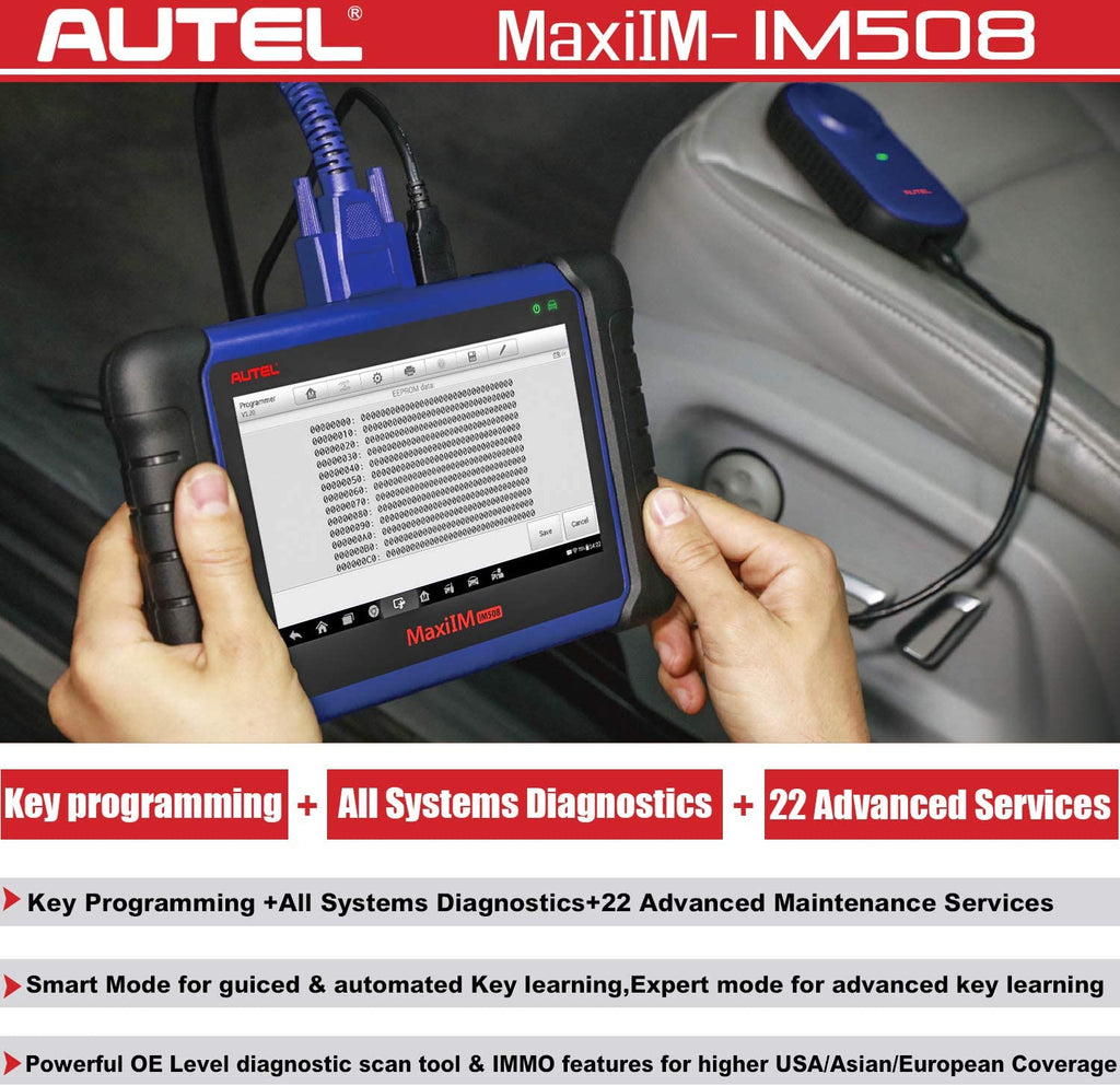 [Ship from US] Autel MaxiIM IM508 Advanced Key Programmer and Diagnostic Tool Updated Version of Auro OtoSys IM100